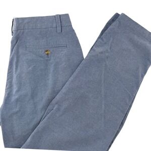 Southern Pines Chino Golf Pants Mens 34x32 Light Blue Oxford Weave Straight Leg
